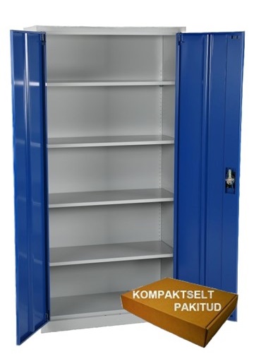 Металлический шкаф Economy 1800x900x400 мм, серый/синий - Storit