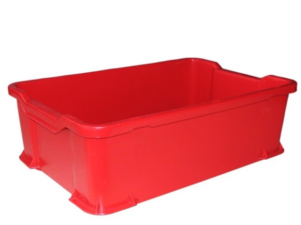 Transport box 600x400x225 mm, red - Storit