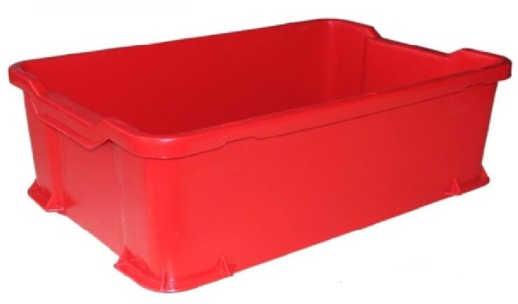 Transport box 600x400x225 mm, red - Storit