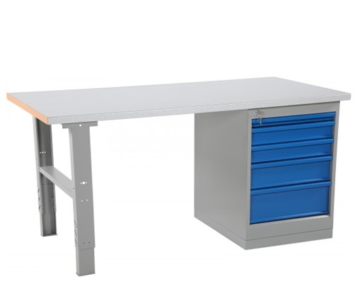 Työpöytä ESW 2000x800x903 mm, teräspäällys - Storit