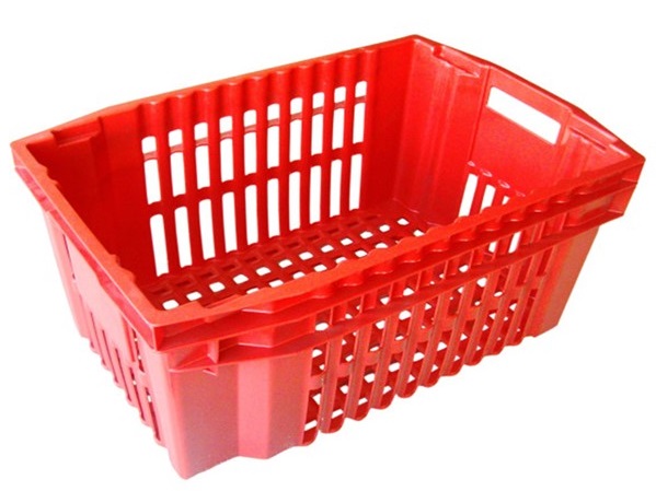 Plastic box 600x400x285 mm, Virgin red, perforated - Storit