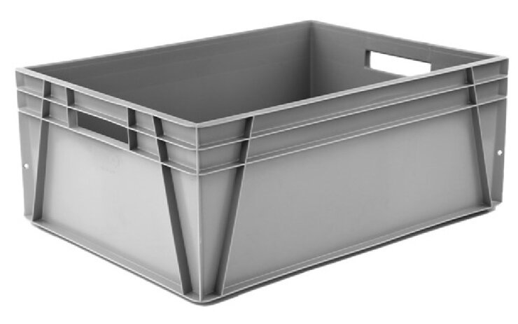 Euro container 800x600x300 mm, grey - Storit