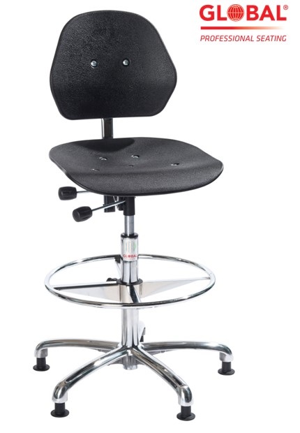 Рабочий стул Solid-Alu61 650-910 мм, круглая опора для ног - Storit