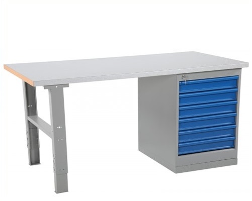 Työpöytä ESW 2000x800x903 mm, teräspäällys - Storit
