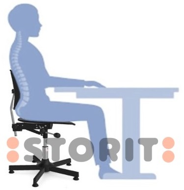 Рабочий стул Classic-High 680-940 мм, подставка для ног - Storit