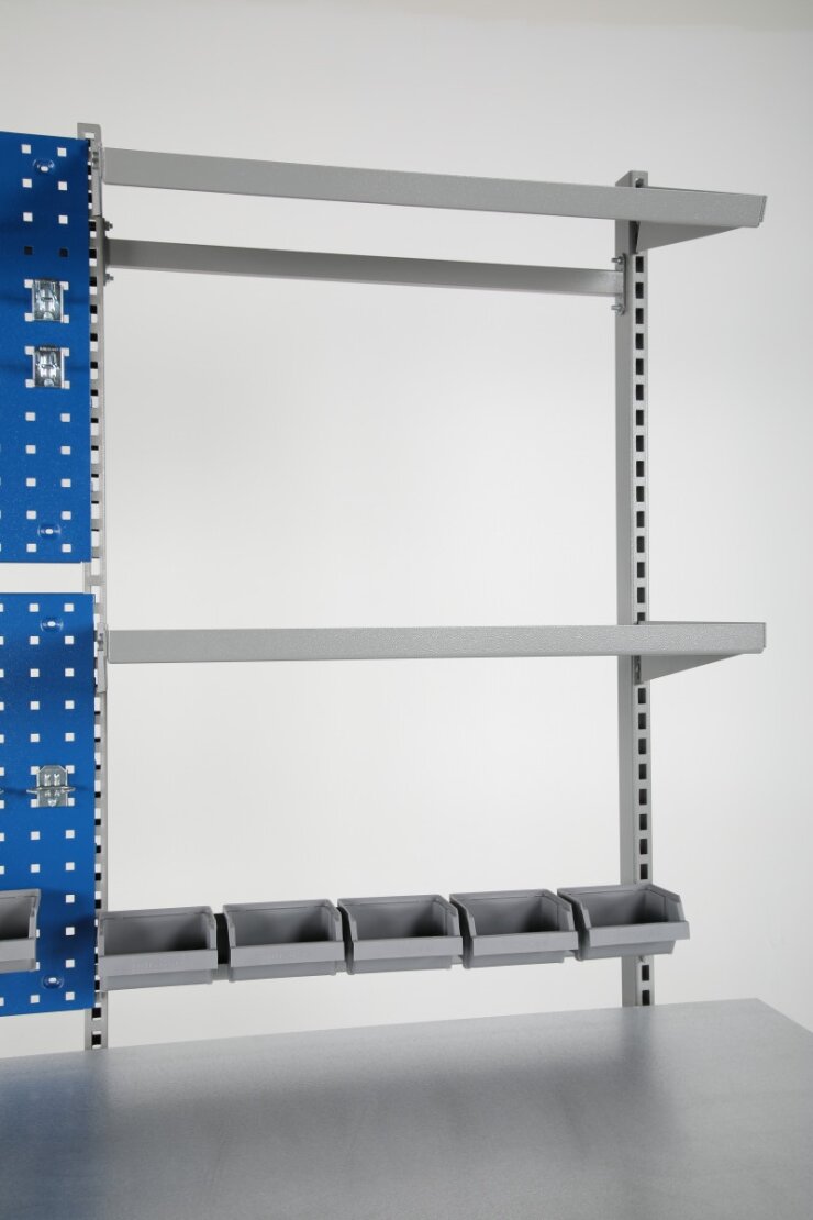 Reikälevyjen ja tarvikkeiden setti työpöydälle 2000 mm leveyksellä, RAL7016 - Storit
