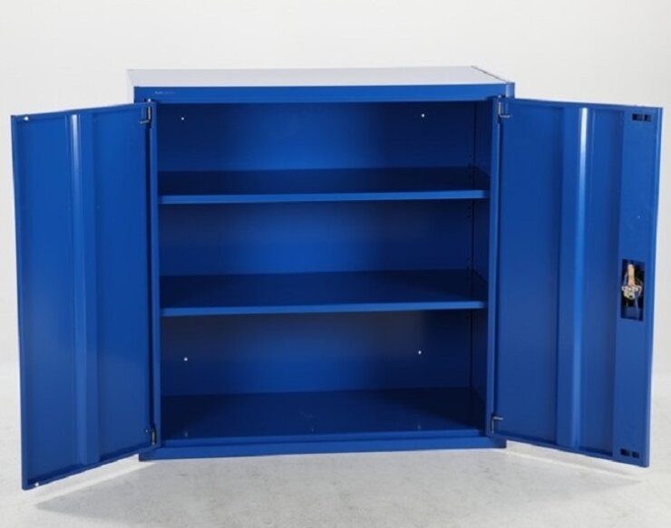 Filing cabinet Swed 900x800x400 mm, blue - Storit