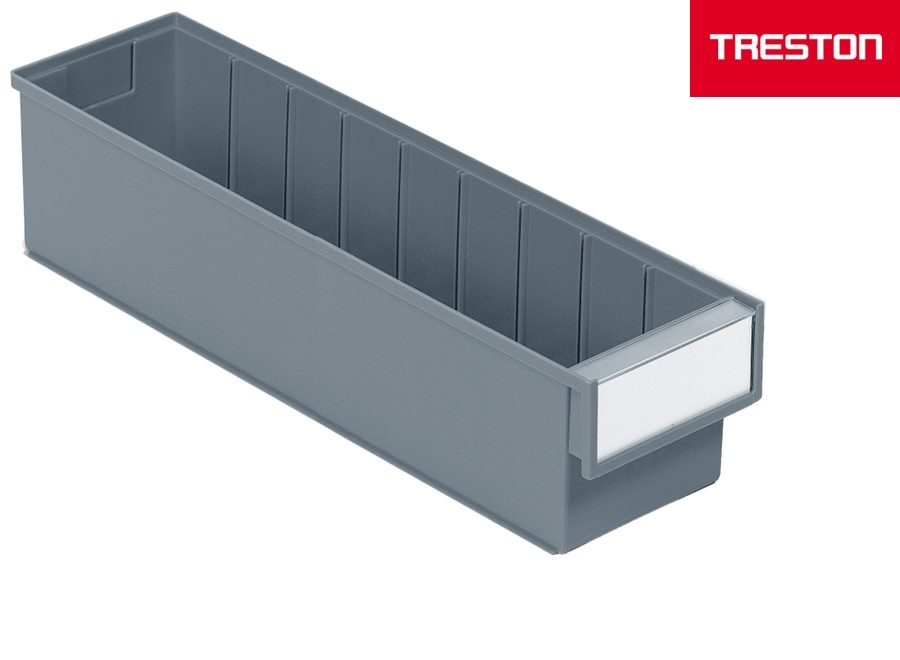 Shelf bin 500x132x100 mm, 5015 grey - Storit