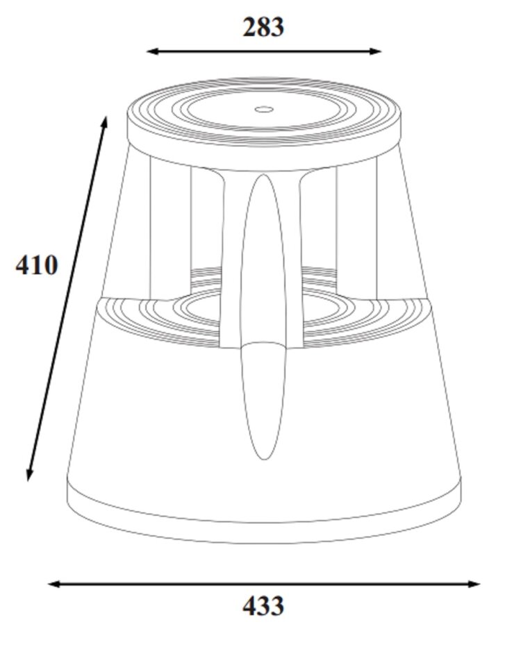 Tumba-astmik 410×433 mm, sinine - Storit