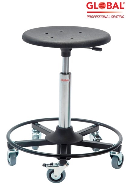 Stool Sigma 480RS 530-790 mm on wheels, footring - Storit