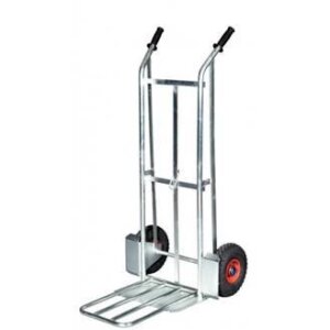 Folding sack truck 1270×592 (hxw), load capacity 300kg, solid tyre, extendable Zn - Storit