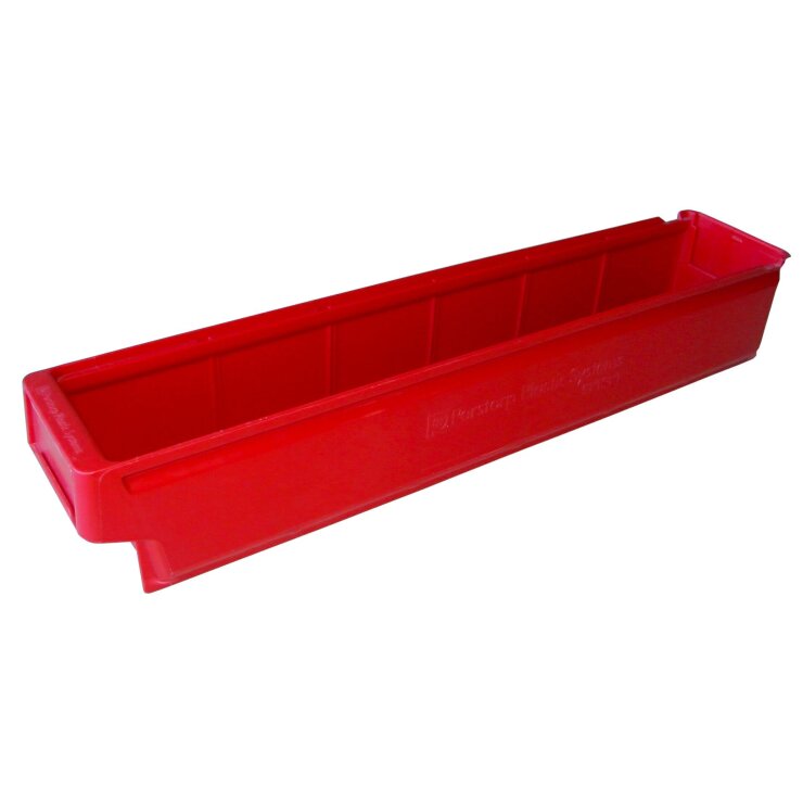 Warehouse box 600 x 115 x 100 mm, 5.2 L, red - Storit