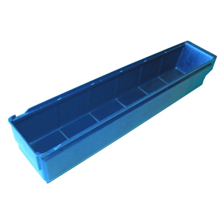 Warehouse box 600 x 115 x 100 mm, 5.2 L, blue - Storit