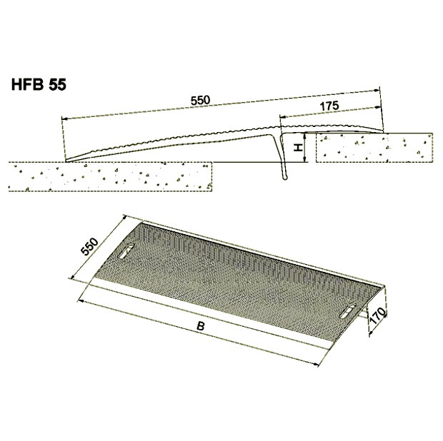 Laadimisramp HFB55-02 1250x550mm - Storit