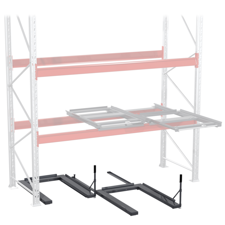 Tray drawer 1000kg 85% openable, for floor, dark grey - Storit