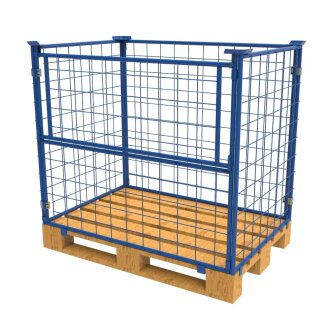 Cage container H800mm 1200x800mm Mesh100*100 RAL5010 C2 - Storit