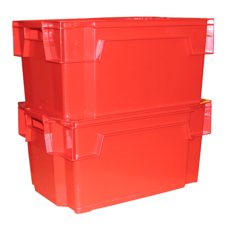 Plastic box 600x400x300mm, red - Storit