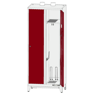 Шкаф для одежды с элементами вентиляции и отопления - Storit
