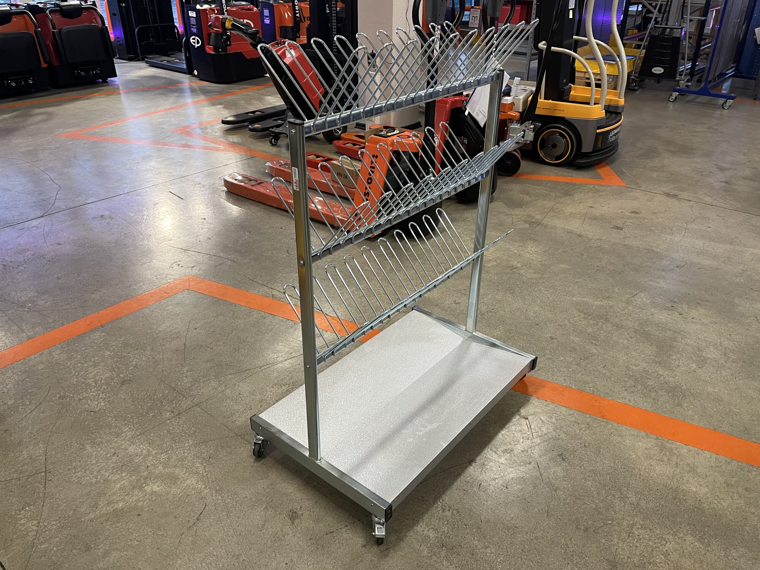 Shoe dryer trolley 870x540x1200mm, galvanised and paint finished - Storit