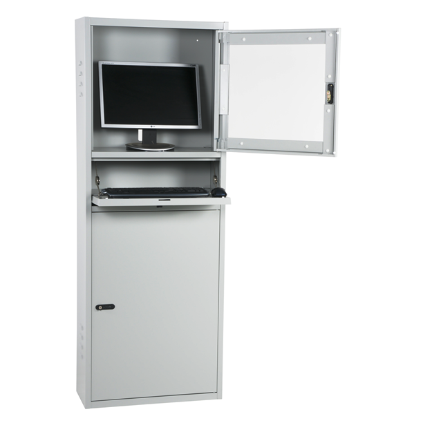 Компьютерный шкаф 1730x645x545 мм, на 21″ экран, серый - Storit