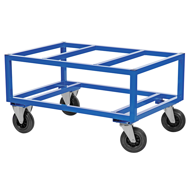 High EURO pallet trolley, 1200x800x650mm, blue - Storit