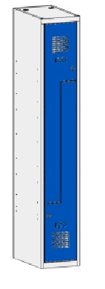 Riidekapp S 1×300 mm, RAL7035/5010 - Storit