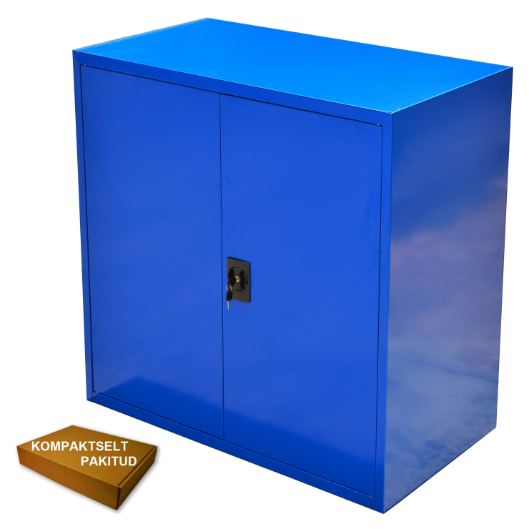 Low warehouse cabinet 1000x1000x500mm, blue - Storit