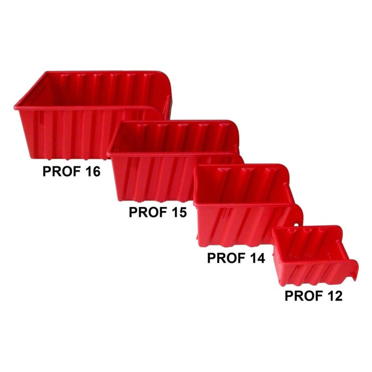 Storage bin 340x200x150 mm, red - Storit