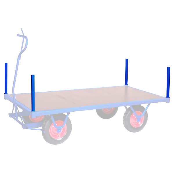 Corner post for warehouse trolley, H = 430mm - Storit