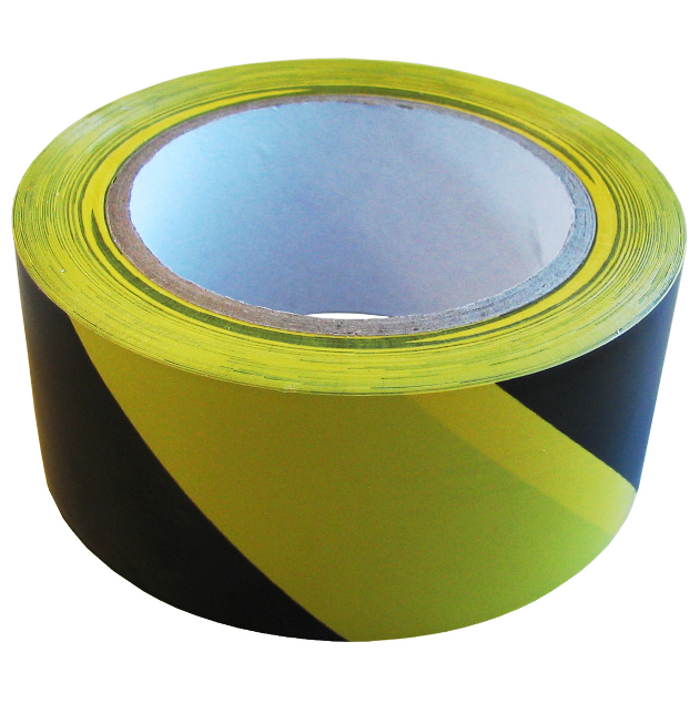 Сигнальная лента желтая/черная, 50 мм - Storit