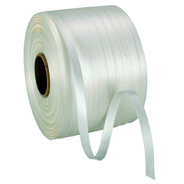 Pehme polüester-tekstiil pakkelint WG-60, 19 mm, rullis 600 m, pehme, valge - Storit