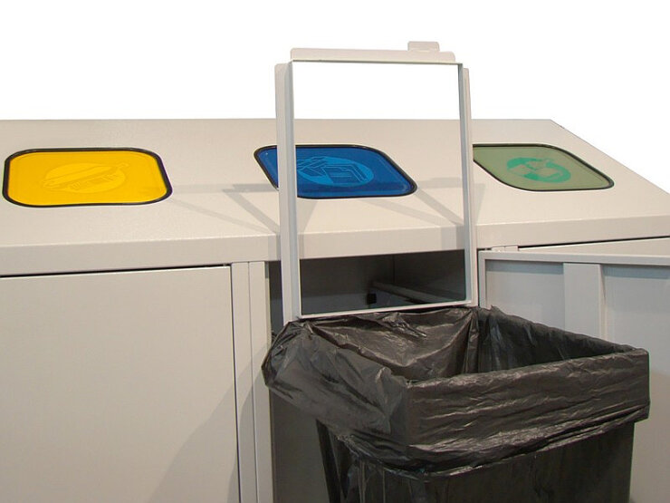 Waste bin cabinet, 1 waste bag frame - Storit
