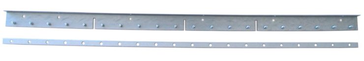 Curtain mounting bar 25x40x1000mm with a strip - Storit