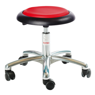 Alu50 Micro stool 370-500mm, imitation leather - Storit