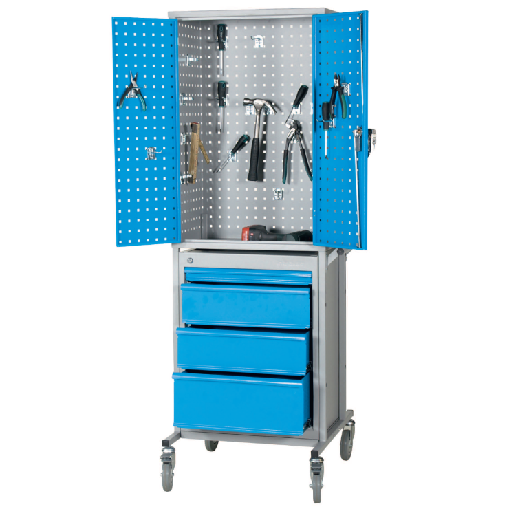 WT 60 tool cabinet with wheels, 600x1800x400mm - Storit