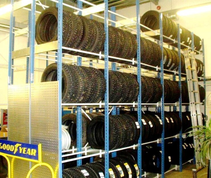Metro modular tyre rack 600x1000xH2500mm, main part - Storit