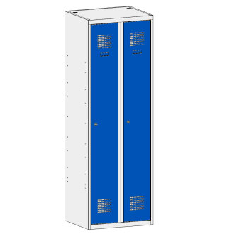 Шкаф для одежды 2×300мм, RAL7035/5010 - Storit
