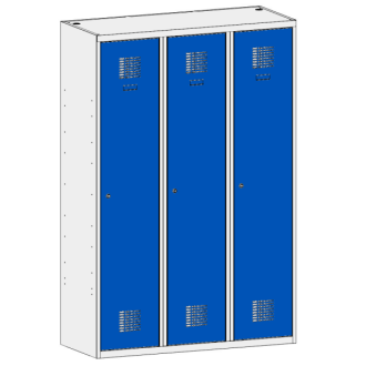 Шкаф для одежды 3×400мм, RAL7035/5010 - Storit