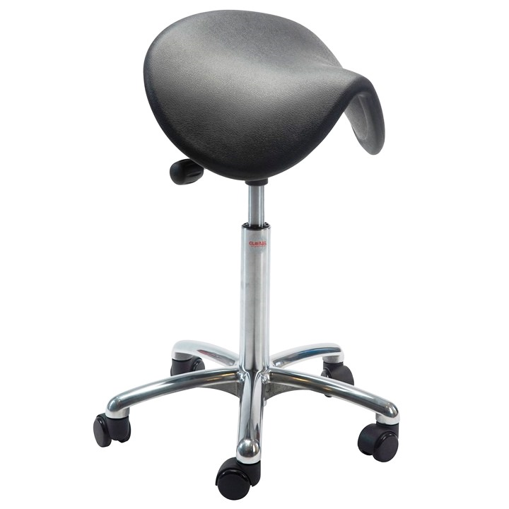 Dalton PU-Alu50 saddle chair, 580-770mm, PU foam - Storit