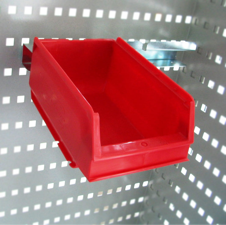 Stand box 250 x 148 x 130 mm, 3.7 L, red - Storit