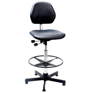 Comfort chair, 630-890mm, PU foam with a foot rest ring - Storit