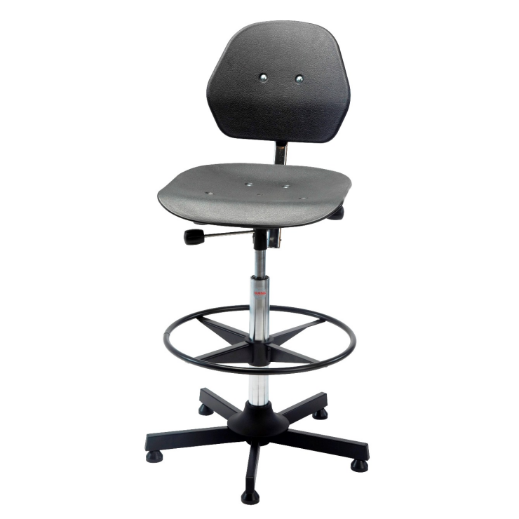 Solid chair 630-890mm, plastic, with a foot rest ring - Storit