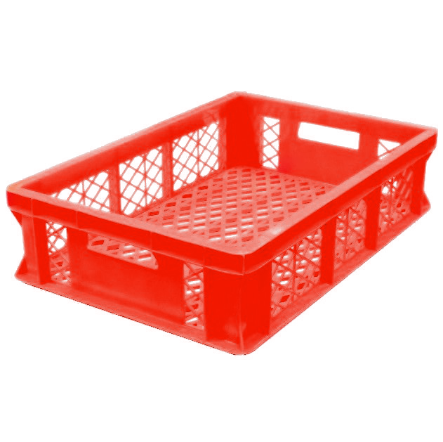 Plastic box 600x400x150mm, red - Storit