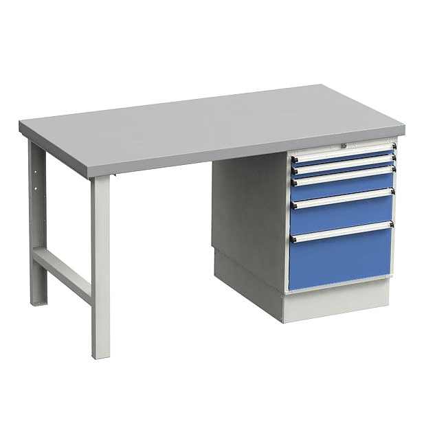 Workshop bench with steel sheet - Storit