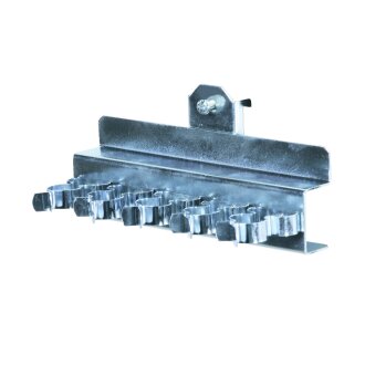Holder with five spring clips for a perforated panel 150mm - Storit