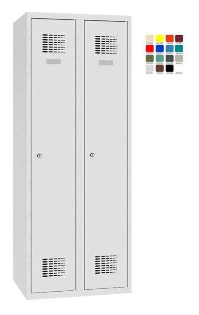 Wardrobe locker Storit 2×400 mm, RAL7035/7035 - Storit