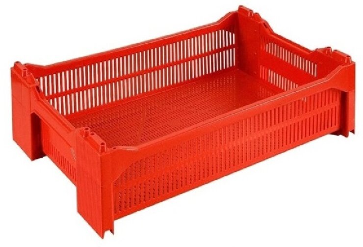 Berry crate 600x400x125 mm, red - Storit