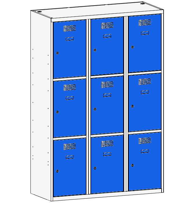 Шкаф для хранения вещей 3×400мм x3, ДЕФЕКТНЫЙ - Storit