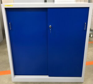 Архивный шкаф с раздвижными дверьми Sbm 112, RAL7035/5010 - Storit
