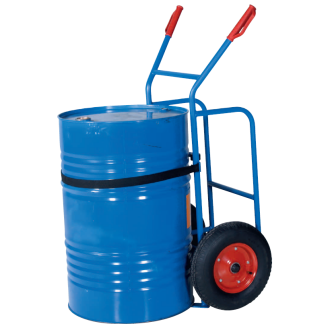 Drum trolley BTS, 250kg, 1350x700mm (hxw), blue, - Storit